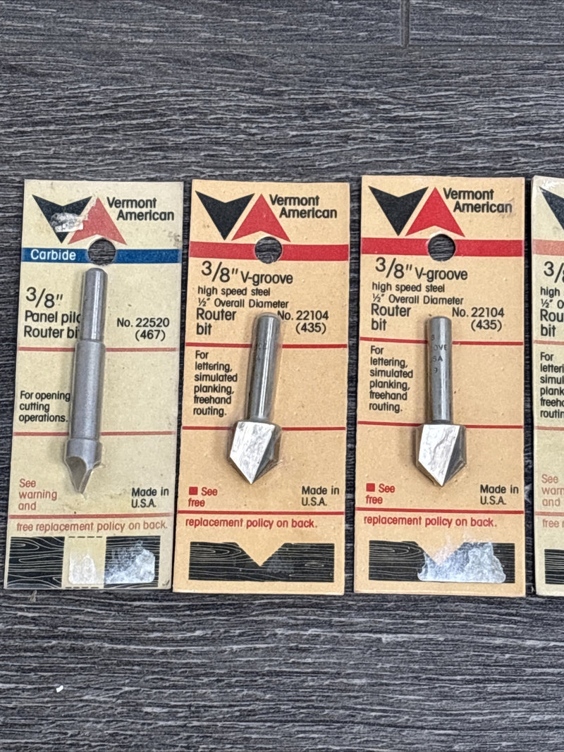 Vermont American 3/8 Inch Shank Router Bit Set 6 Piece