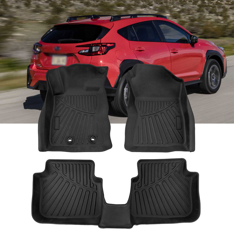 Car Floor Mats Set All Weather TPE Rubber for Subaru Crosstrek 2024-2025