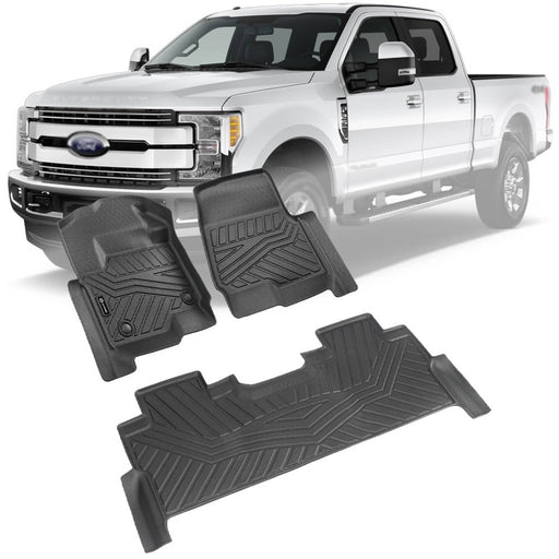 DURAFORCE Floor Mats Liner for Ford F250 F350 F450 F550 Super Duty Crew Cab 2017-2026