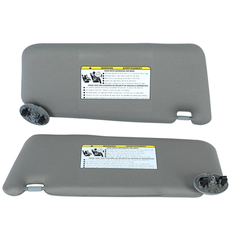 DURAFORCE Sun Visor Left & Right Side With Sunroof Gray for Toyota Camry 2007-2011 Pair