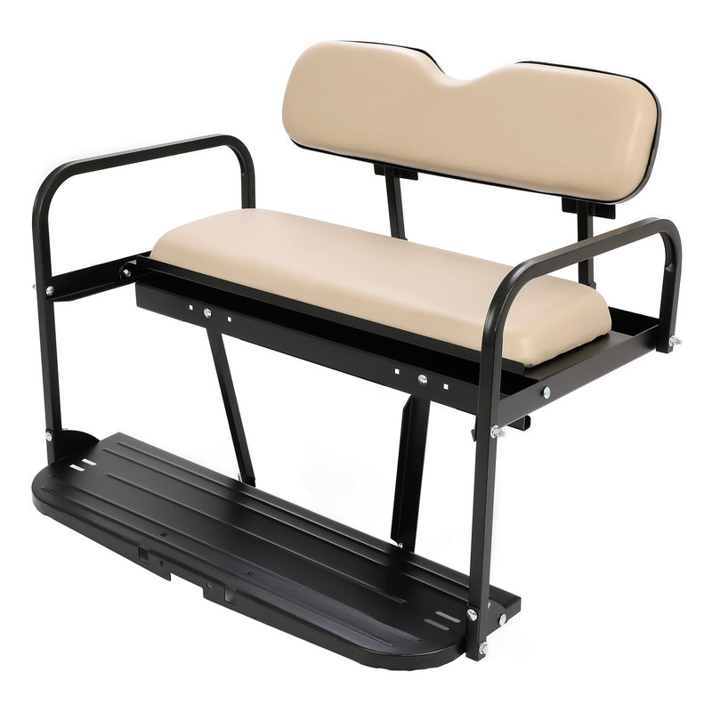 Tan Flip Folding Rear Back Seat Kit for EZGO Marathon Pre-1994 Golf Cart