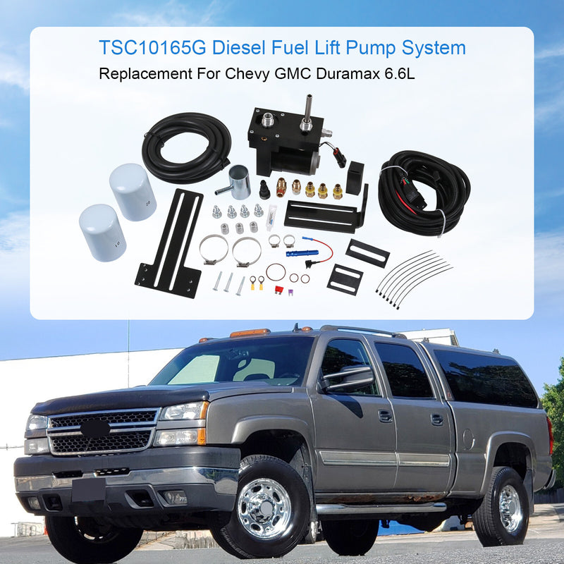 TSC10165G Diesel Fuel Lift Pump System for Chevy GMC Duramax 6.6L 165GPH