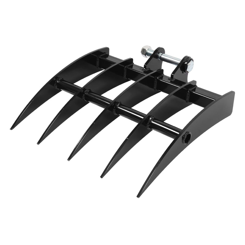 Mini Excavator Attachment Rake 5 Tools for Mini Excavator Heavy Duty Thick