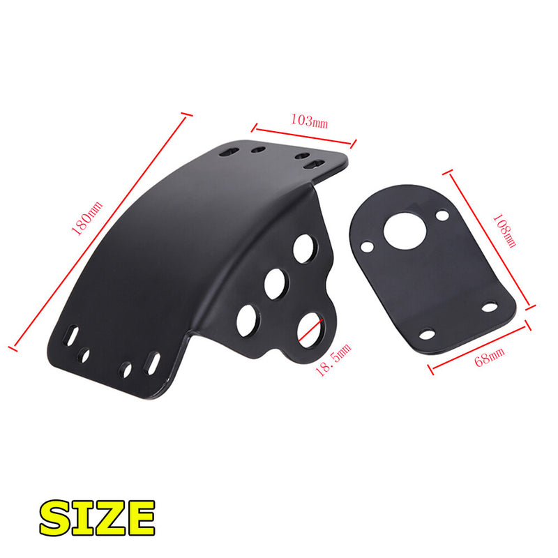 License Plate Holder Side Mount Bracket for Harley Honda Motorcycle Universal