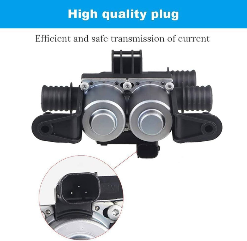 64116910544 Heater Control Water Valve for BMW X5 X6 E53 E70 E71 2003-2017 Black
