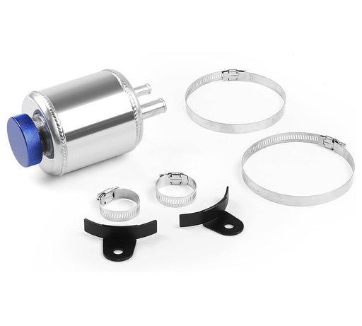 DURAFORCE Aluminum Racing Power Steering Fluid Reservoir Tank w/ Clamps Universal
