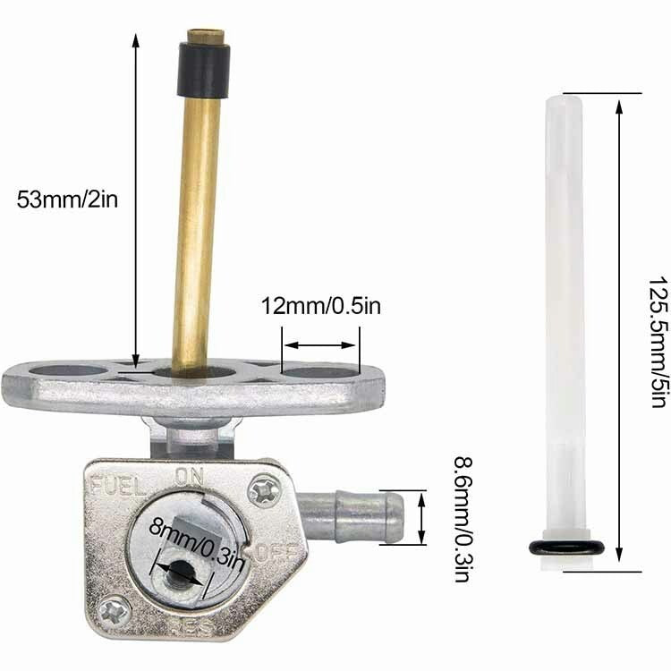 Fuel Valve Petcock & Lever Screw for Honda Recon 250 TRX250 1997-2014