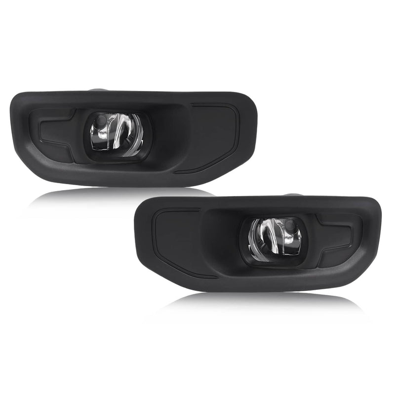 DURAFORCE Pair Fog Lights With Bezels for Ram 1500 2019-2024 Front Driver Passenger Side