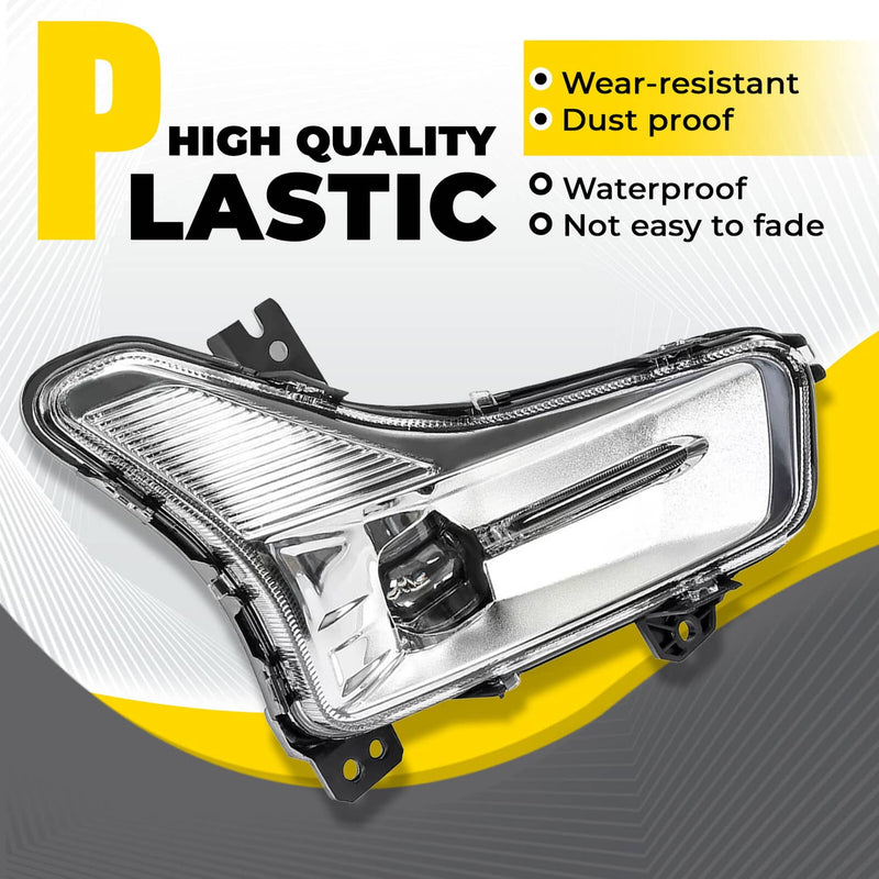 DURAFORCE #KS7Z15200B LED Fog Lights Clear Driver Passenger Side for Ford Fusion 2019-2020