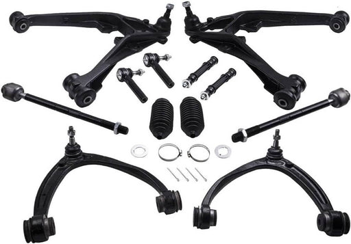 DURAFORCE 12Pcs Front Upper Lower Control Arm for Escalade Chevy Silverado GMC 2007-2013