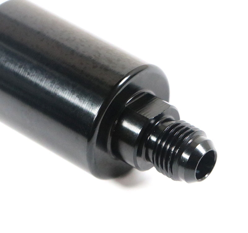 -6AN Inline Fuel Filter High Flow 100 Micron Cleanable AN6 6AN Black Universal