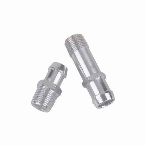 DURAFORCE SBC BBC Chevy Heater Hose Fitting Set 3/4 Water Pump 5/8 Intake Chromed Steel
