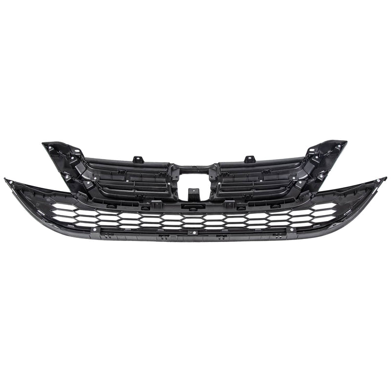 DURAFORCE Front Bumper Upper & Lower Grille ABS Chrome for Honda CRV CR-V 2010 2011