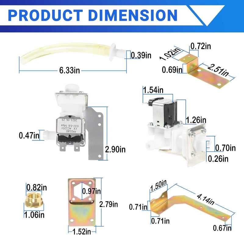 000009123 Water Inlet Valve 120V 60Hz 5W for Manitowoc Ice Machine