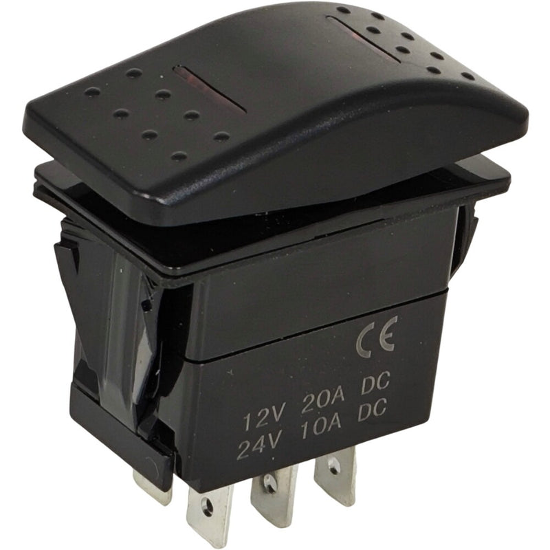 91473127 7 Pin ON-Off-ON Rocker Switch for JLG for Carling Red Light
