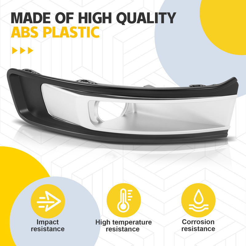 DA8Z-17E810-BA Fog Light Bezel Cover Trim for Ford Flex 2013-2019 Silver Right