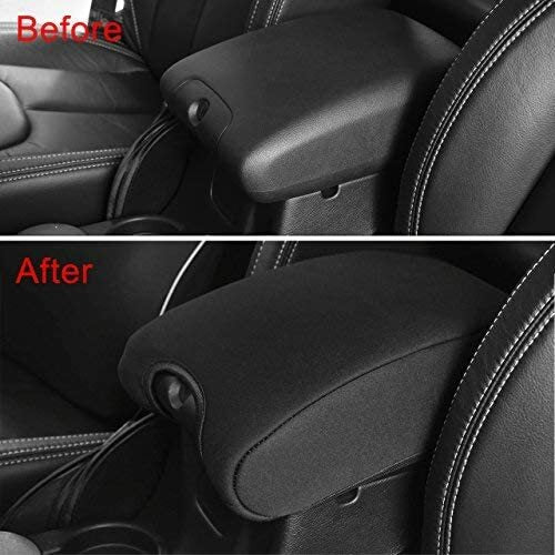Center Console Armrest Pad Cover for Jeep Wrangler JK 2011-2018 Black