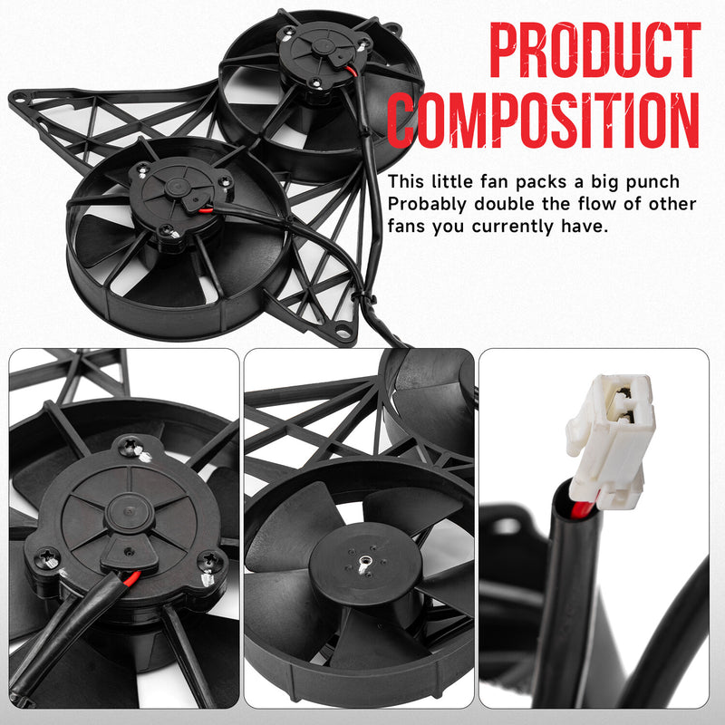 Black Radiator Fan with Bracket for Harley V-Rod VRSC VRSCB VRSCD VRSCDX