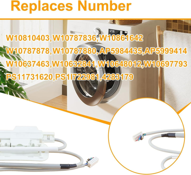 Washer Lid Lock Assembly Latch for Whirlpool Cabrio W10810403 W10619844