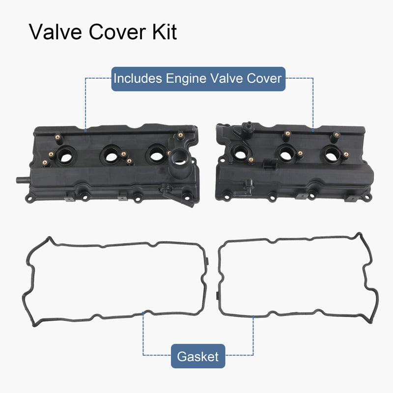 Engine Valve Covers Left Right for Nissan 350Z G35 V6 3.5L 2003-2006