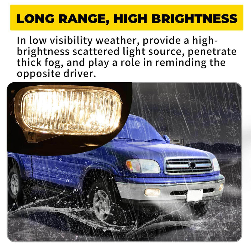 Fog Light Assembly Passenger Clear Lens with Bulb for Toyota Tundra 2000-2006