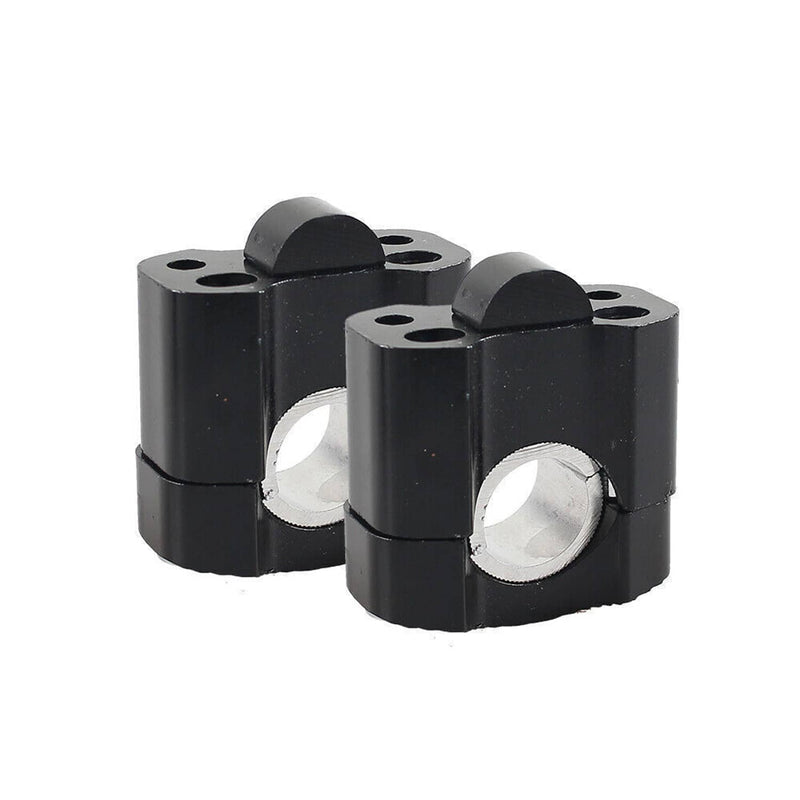 DURAFORCE Black HandleBar Fat Bar Mount Clamps Risers Adaptor 7/8 to 1 1/8 Dirt Pit Bike