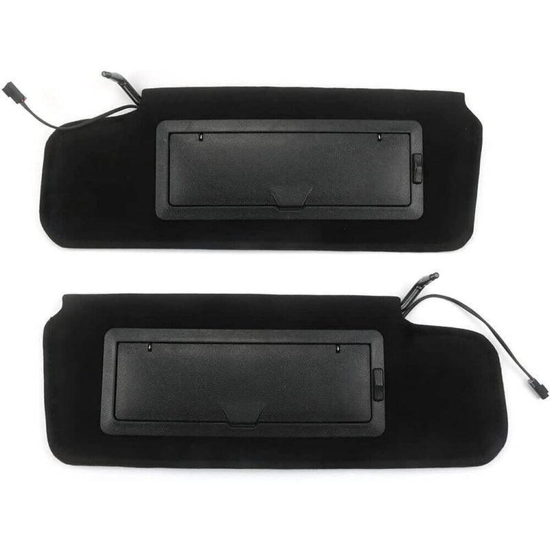 Pair Sun Visors w/Vanity Mirror & LED Light for Chevy Corvette C4 5.7L 84-96
