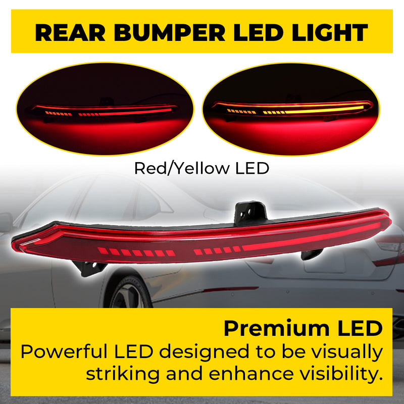 Rear Bumper Lamp Red LED Reflector Tail Light for Honda Accord 2018 2019-2022