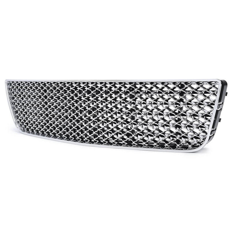 DURAFORCE Chrome Mesh Front Upper Lower Bumper Grille for Chevy Impala Limited 2006-2016