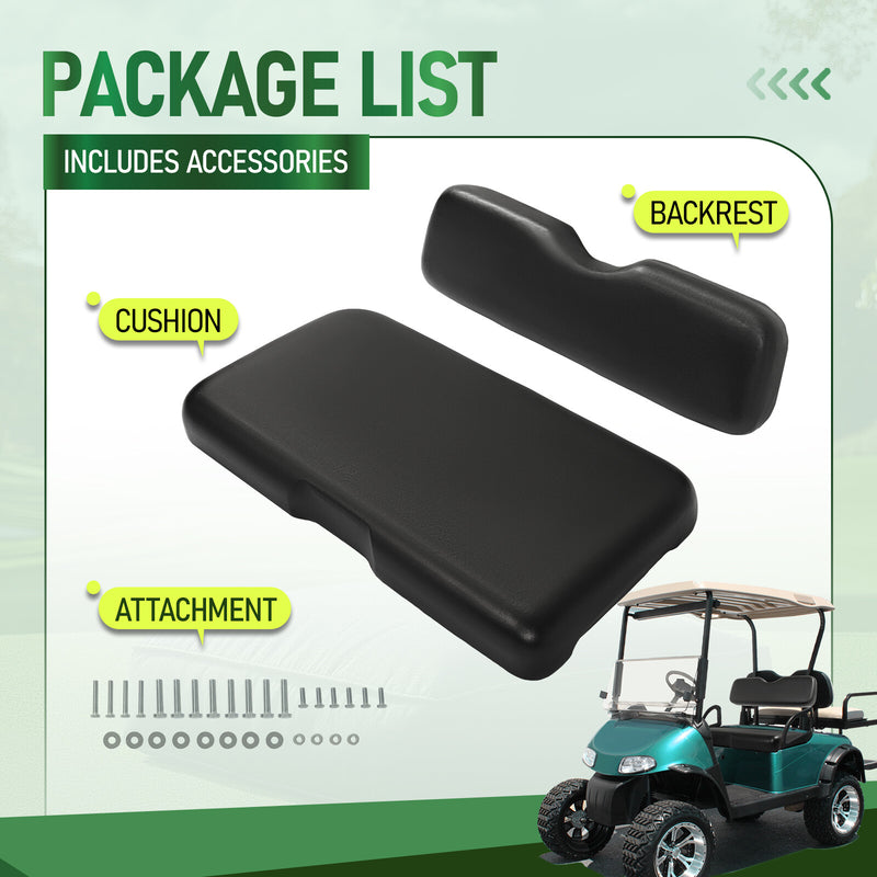 Front Seat Bottom and Backrest Kit for EZGO RXV Back Cushion Golf Cart 08+