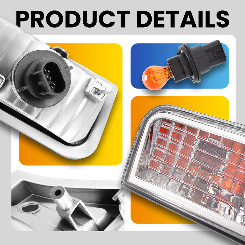 Clear Marker Signal Corner Parking Lights for Jeep Liberty 2008-2012 Left Right