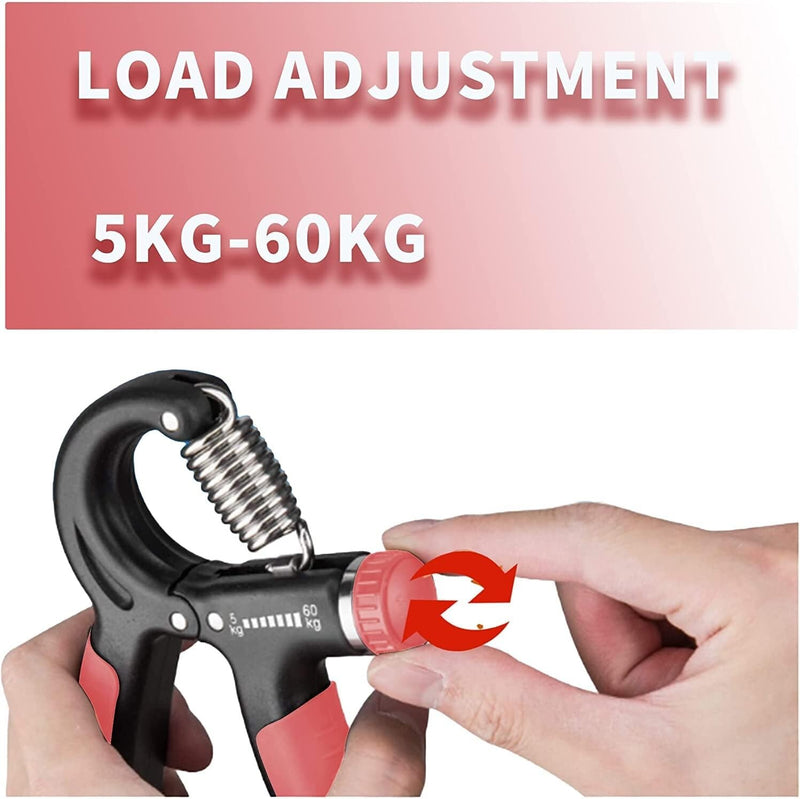 Hand Grip Strength Power Trainer Gripper Adjustable Gym Exerciser