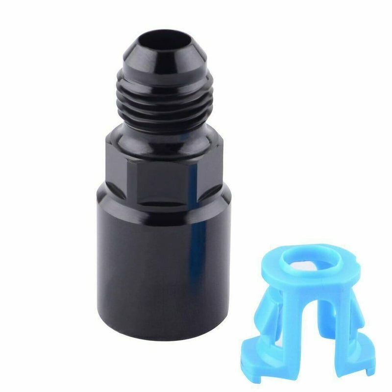 Black -6AN AN6 Fuel Adapter Fitting to 3/8 GM Quick Connect LS Clip Female
