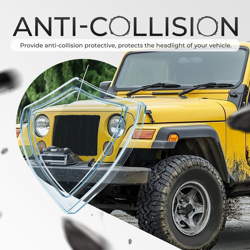 Black 7" Headlight Replacement Mount Bracket Ring for Jeep Wrangler 1997-2006