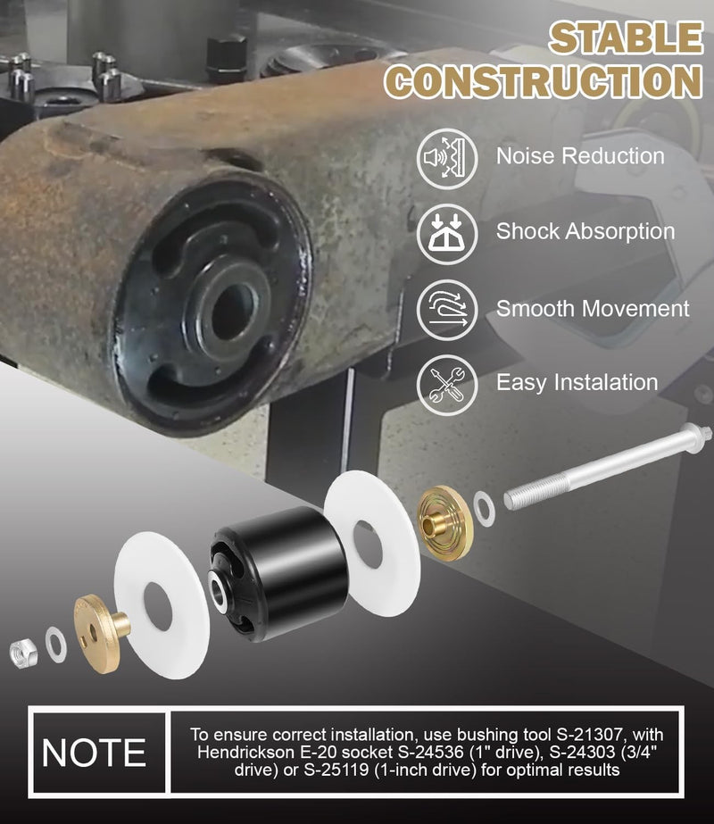 Quik-Align Pivot Bolt Bushing Kit With Alignment Collar for Hendrickson Turner