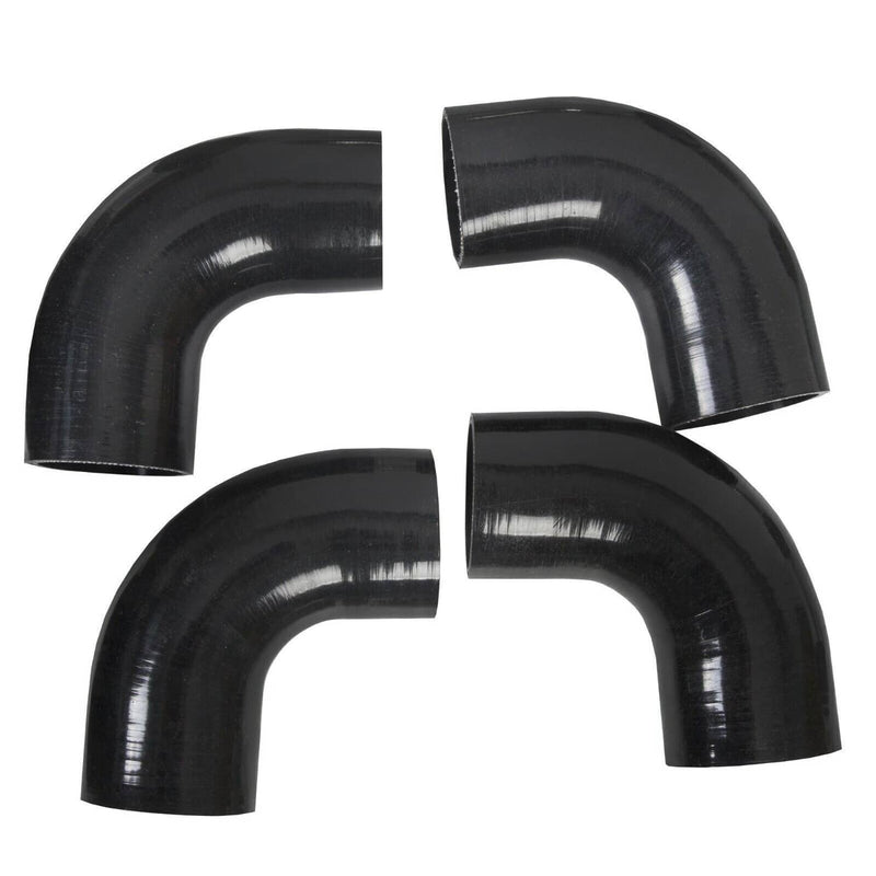3" Universal Aluminum Turbo Intercooler Elbow Pipe Kit for Silicone Hose Clamp