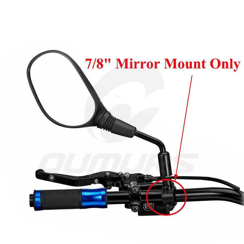 Universal 7/8" Handlebar Mount Clamp Rear View Side Mirrors for Motorcycle ATV