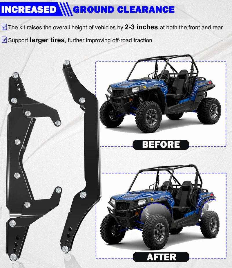 2-3 Inch Lift Kit Front Rear for Polaris RZR S 800 RZR 4 800 2010-2014