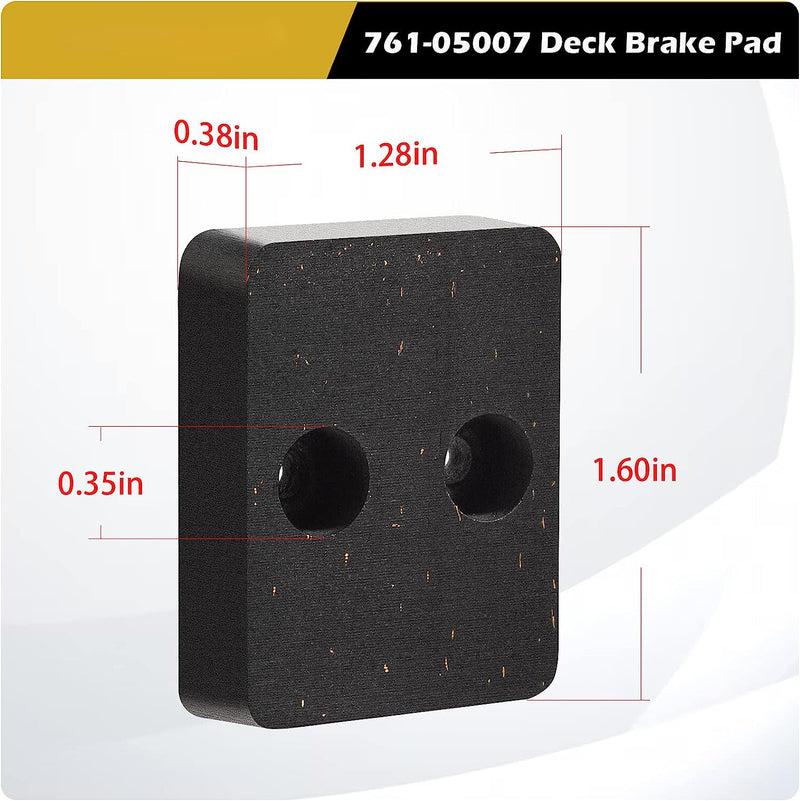 761-05007 Deck Brake Pad for Cub Cadet XT1-LT42 XT1-LT42 C XT1-LT46 XT2-LX42