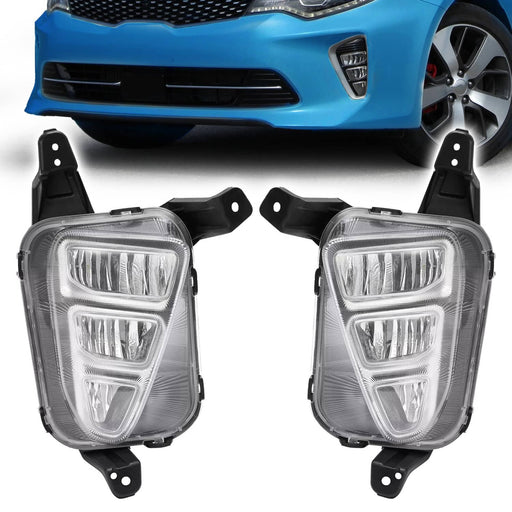 DURAFORCE #92202D5000 Left Right Front LED Fog Lights for Kia Optima 2016 2017 2018