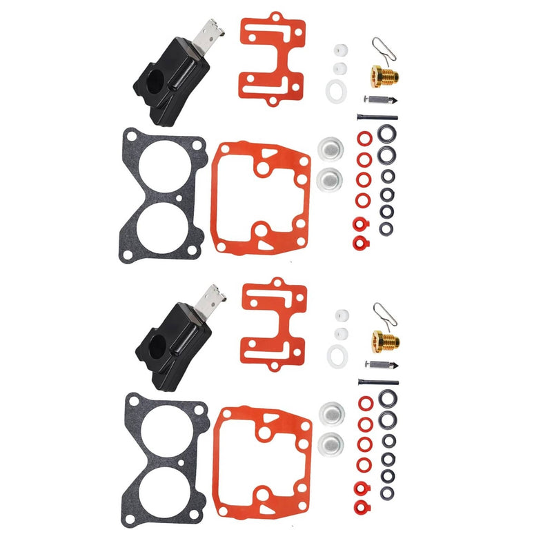 DURAFORCE 439076 Carburetor Rebuild Kit for Johnson Evinrude 155 175 185 200 235 HP 2 Pcs