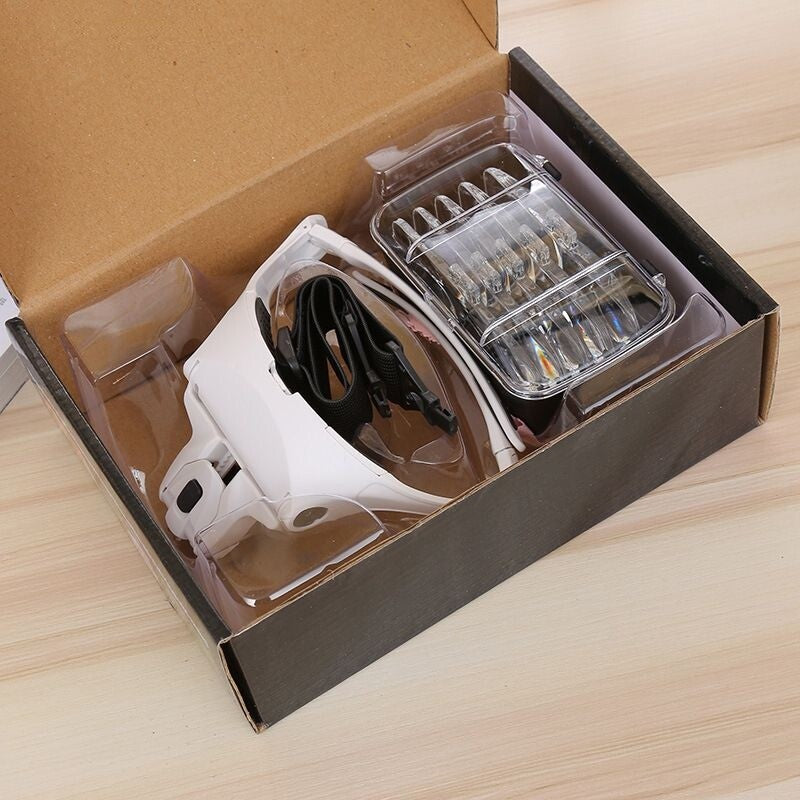 LED Light Head Loupe Magnifying Glass for Jeweler Watch with 5 Lens