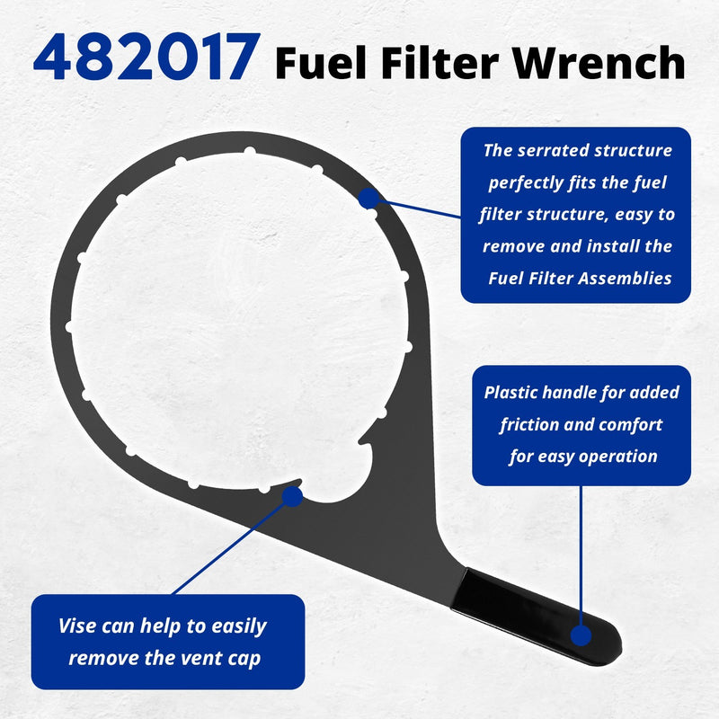 482017 8" Fuel Filter Collar Vent Cap Wrench for Fuel Pro 482 483 485