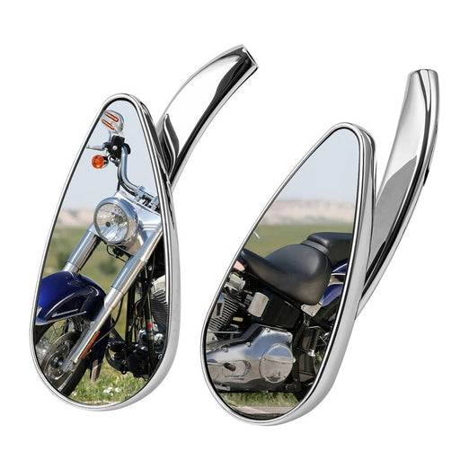 DURAFORCE Rearview Side Mirrors LED Turn Signal for Harley Dyna Heritage Softail Sportster