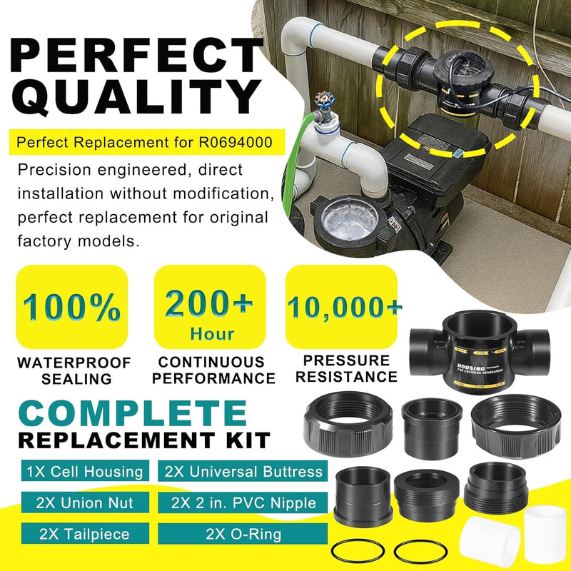 R0694000 Replacement Housing With Unions for Jandy TruClear 11K