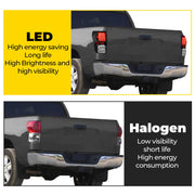 DURAFORCE Full LED Tail Lights Left+Right Black for Toyota Tundra 2007-2013 Pair Set