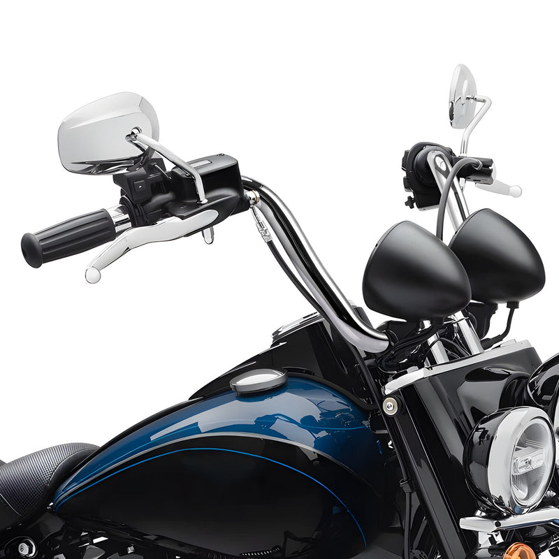 Chrome 12" Rise Ape Hanger Handlebar for Harley Softail Road King Road Glide