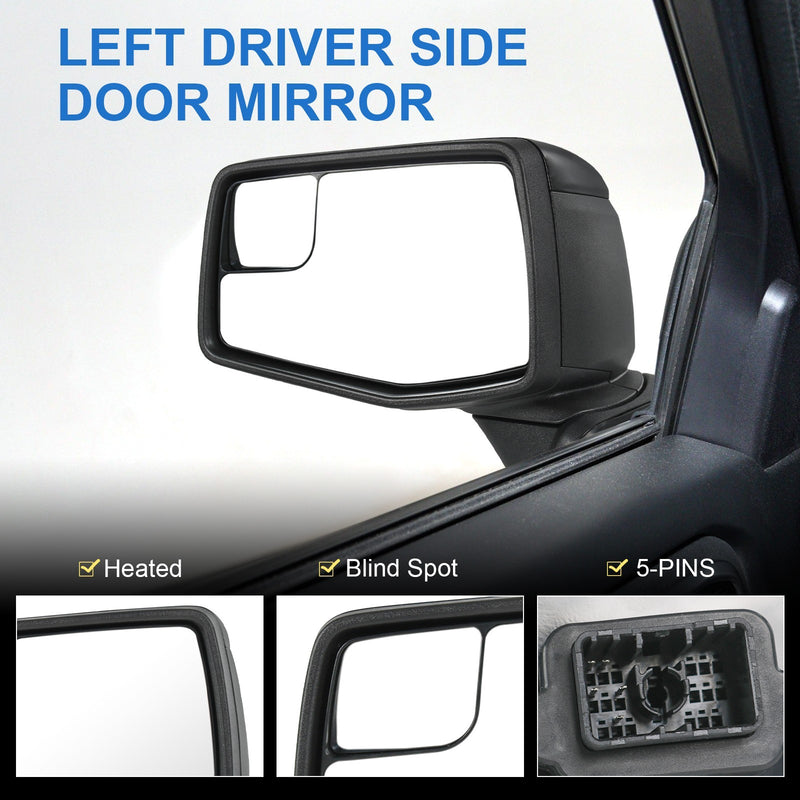 Left Driver Side Door Mirror for Chevrolet Silverado 1500 2019-2025
