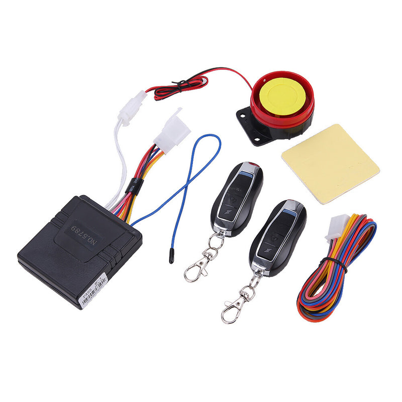 Motorcycle Scooter Security Alarm System Anti-Theft Remote Control Engine Start