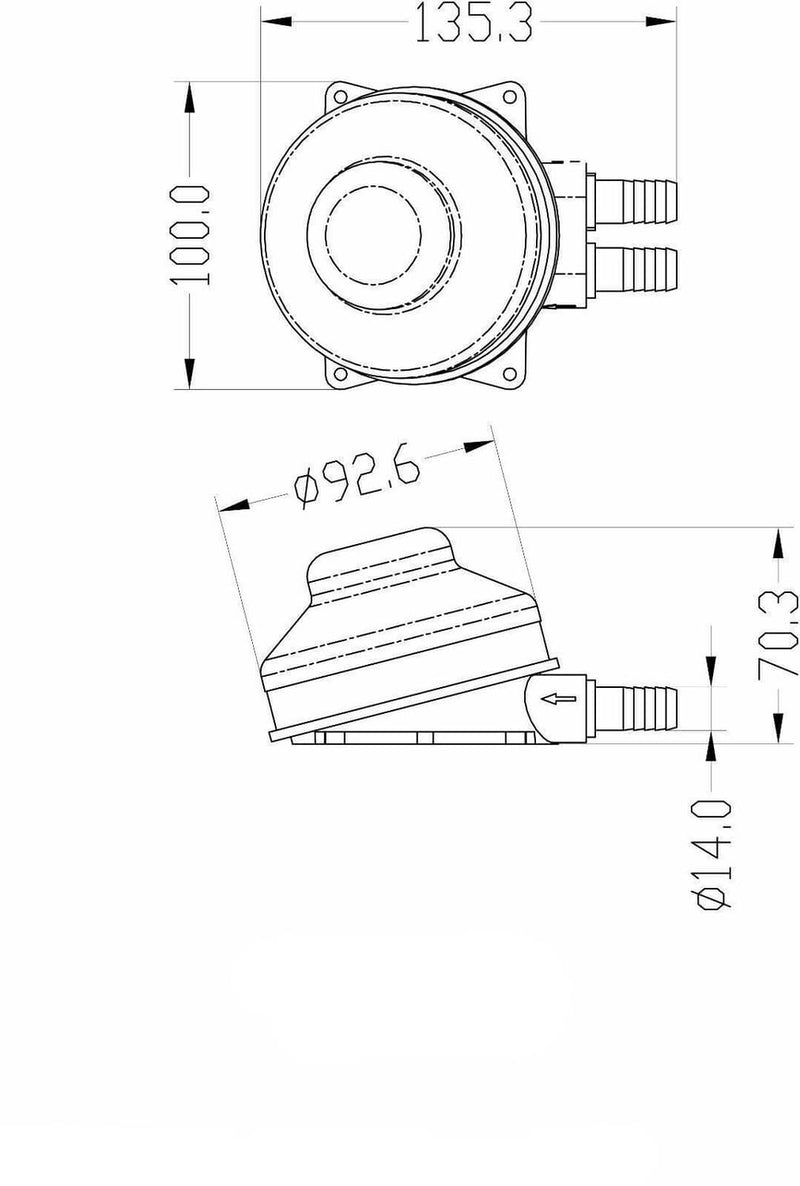 DURAFORCE Babyfoot Self-Priming Water Pump Foot Operated for Whale Boat Caravan Galley